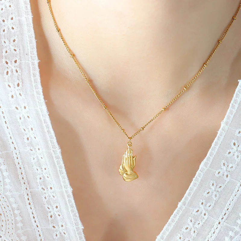 Vershal VSB1432 Hip Hop Style 18k Gold-plated Stainless Steel Buddha pendant Custom Logo Necklace