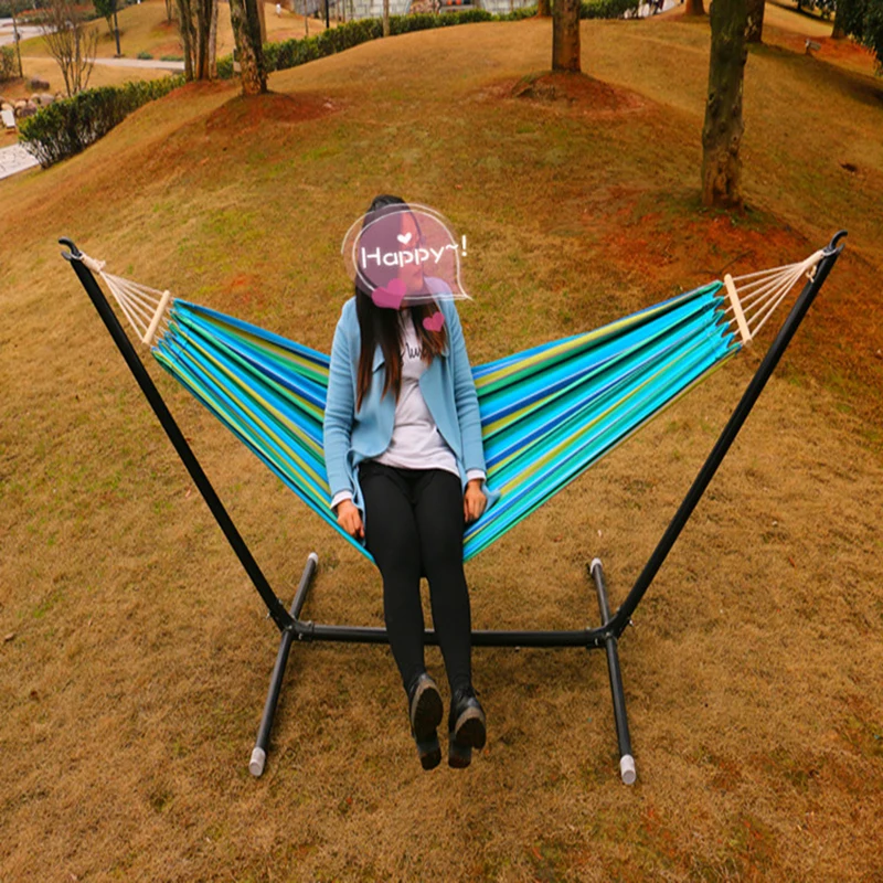 Tiger Fitness custom logo double Outdoor Portable Heavy Duty Swing Hammock