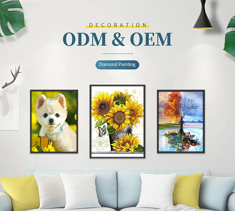 
Wholesale dropshipping 5d Diy Diamond Painting Cross Stitch Elephant Full Drill Mosaic Picture Diamond Embroidery 