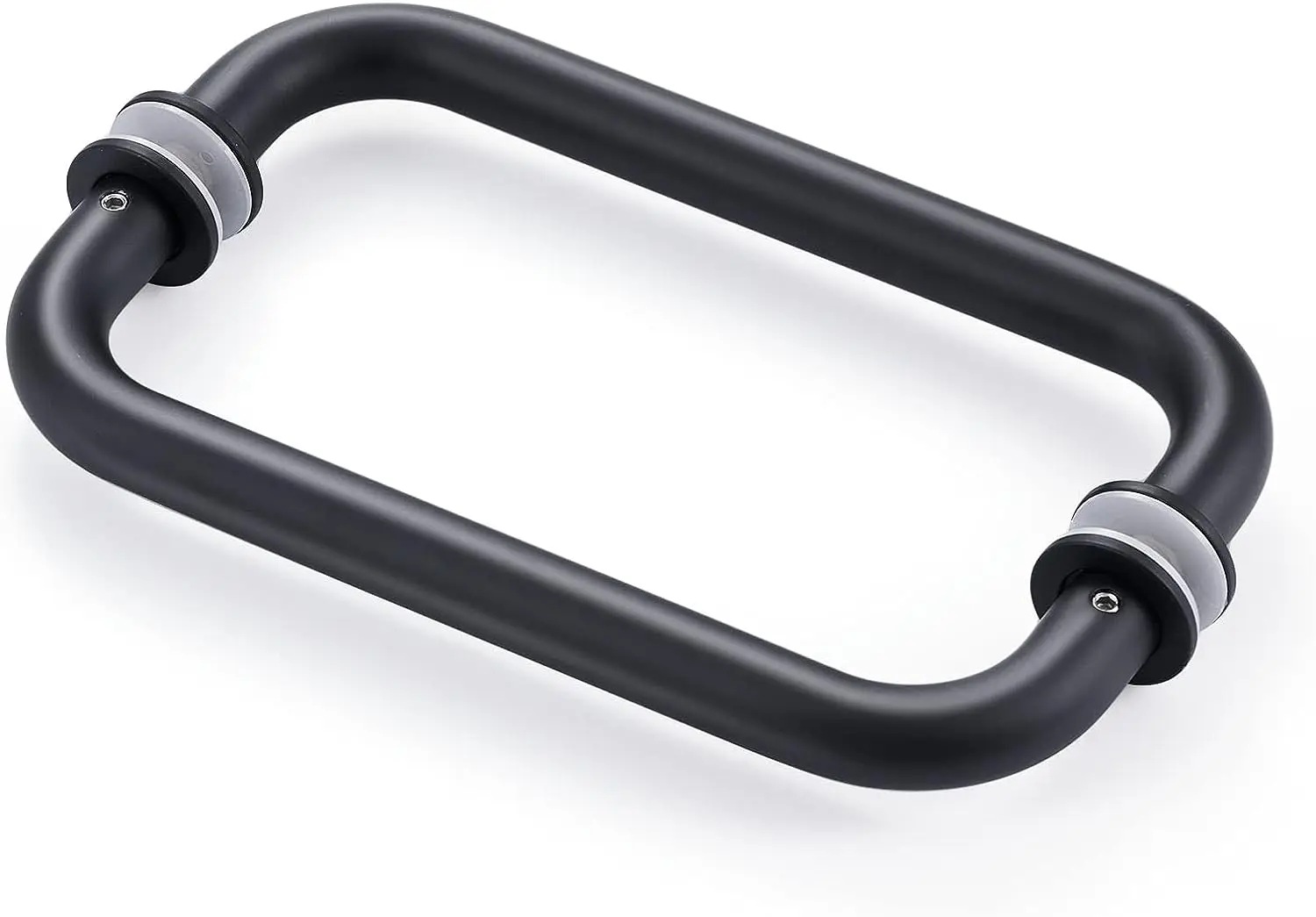 Foshan shower room handle 1 inch stainless steel round tube L-shaped handle glass door handle