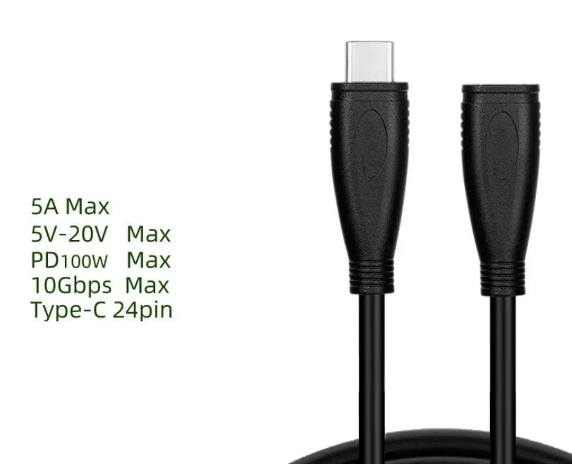 Pogo USB 3.1 type C  Charging 100W cable Type-c Usb3.1 Pd Usb3.1 5a 3a  Data To Cable Usb 3.1 Type C Gen 2 extension