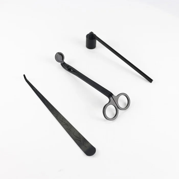 Wholesale custom stainless steel wick clipper snuffer candle making accessories wick trimmer set