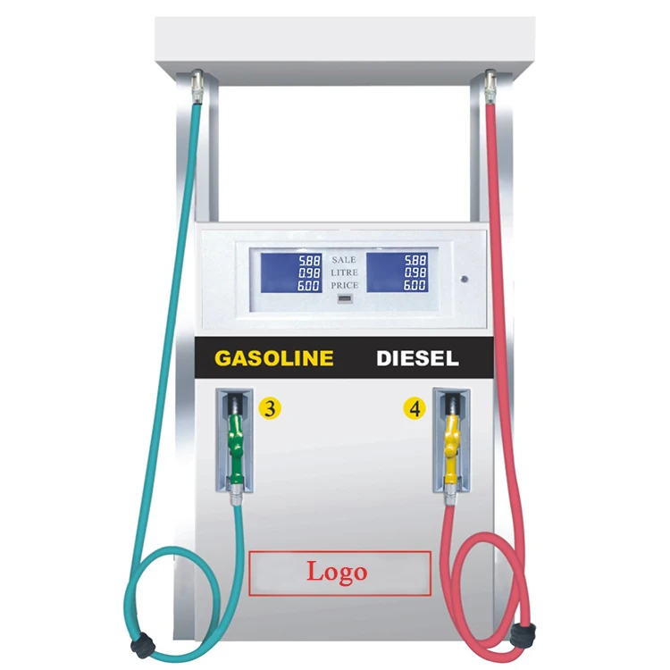 Двойной масляный танкер, топливный диспенсер, двойные сопла, топливный диспенсер