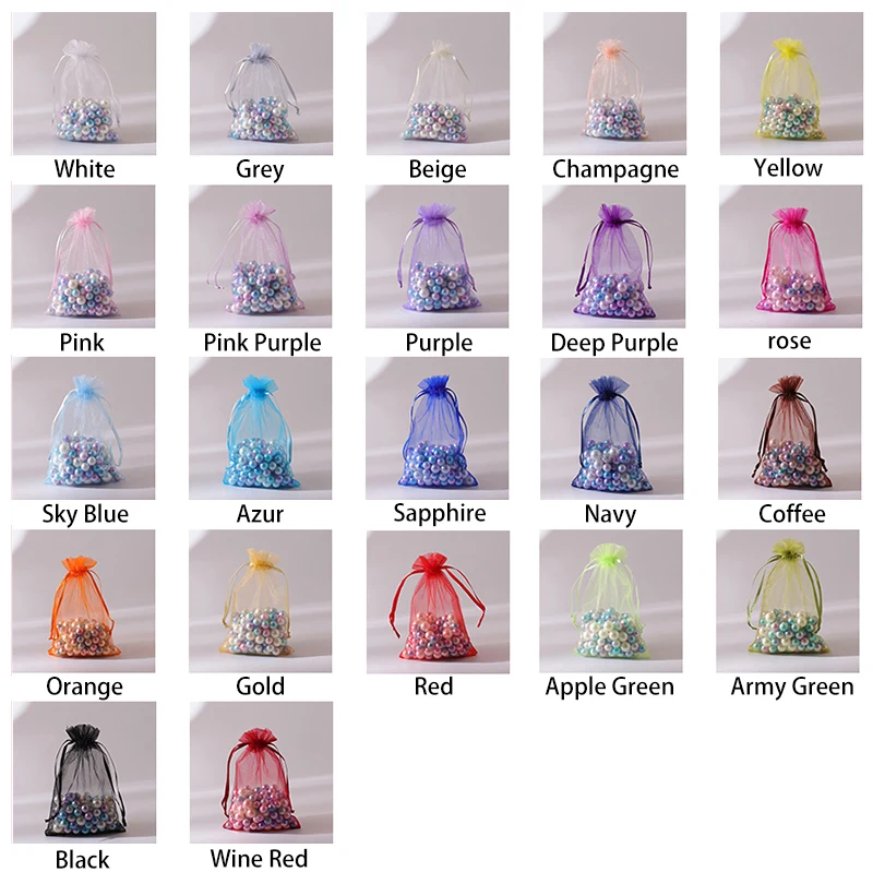 mesh organza bags  customized bags jewelry bag wholesale  custom logo tote  personalized 20x30cm
