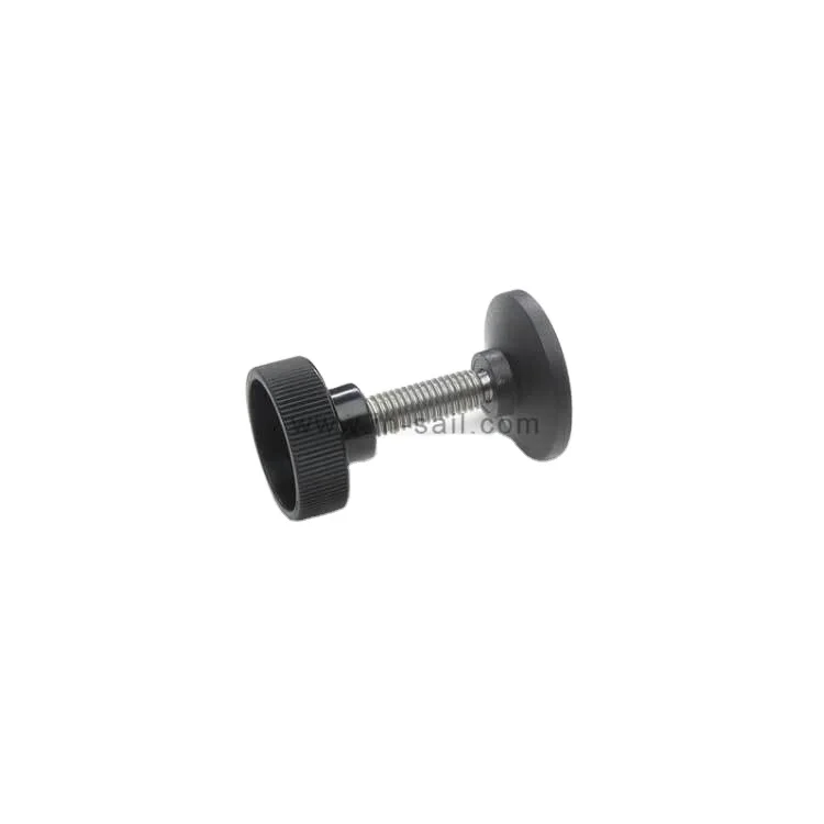 Hollow Knurled Screws  with Stainless Steel Threaded Stud and Swivel Thrust Pad