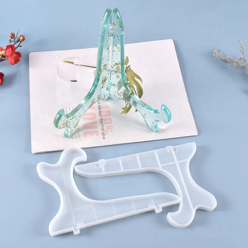 DM419 DIY Mobile Phone Bracket Plate Photo Frame Decoration Shelves Placement Exhibition Rack Crystal Epoxy Resin Mold