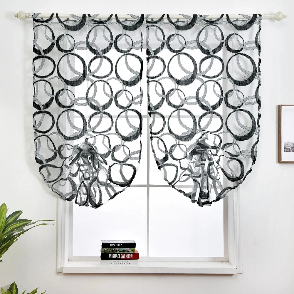 Bestseller Home Decoration Kitchen Door Short Curtain Design Roman Blinds Window Curtain
