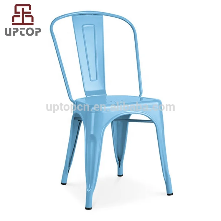 (SP-MC035) Industrial antique armless stacking metal dining chair for restaurant