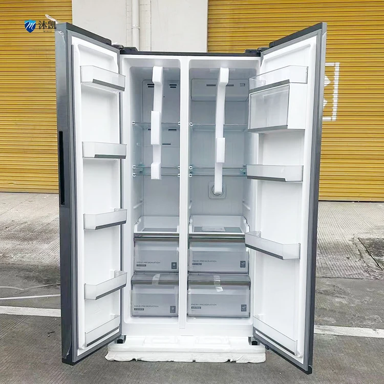 630L Luxury double door fridge side by side refrigerators big size home refrigerator with touch screen