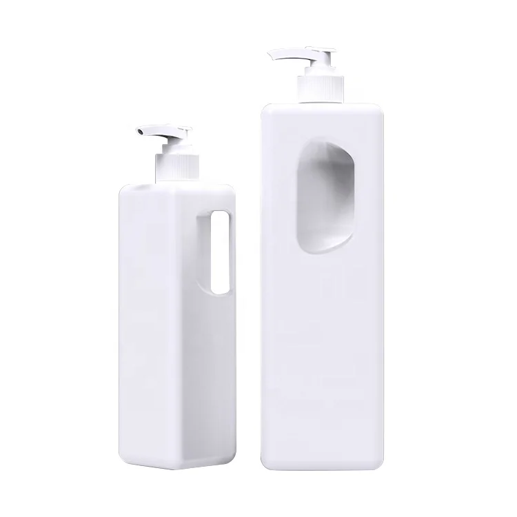 YANSEN 2021 New Boby Shampoo Bottle Cosmetic White Square Foam Pump Bottle HDPE 500ml Lotion Foaming Soap Pump Bottle PET 1pcs