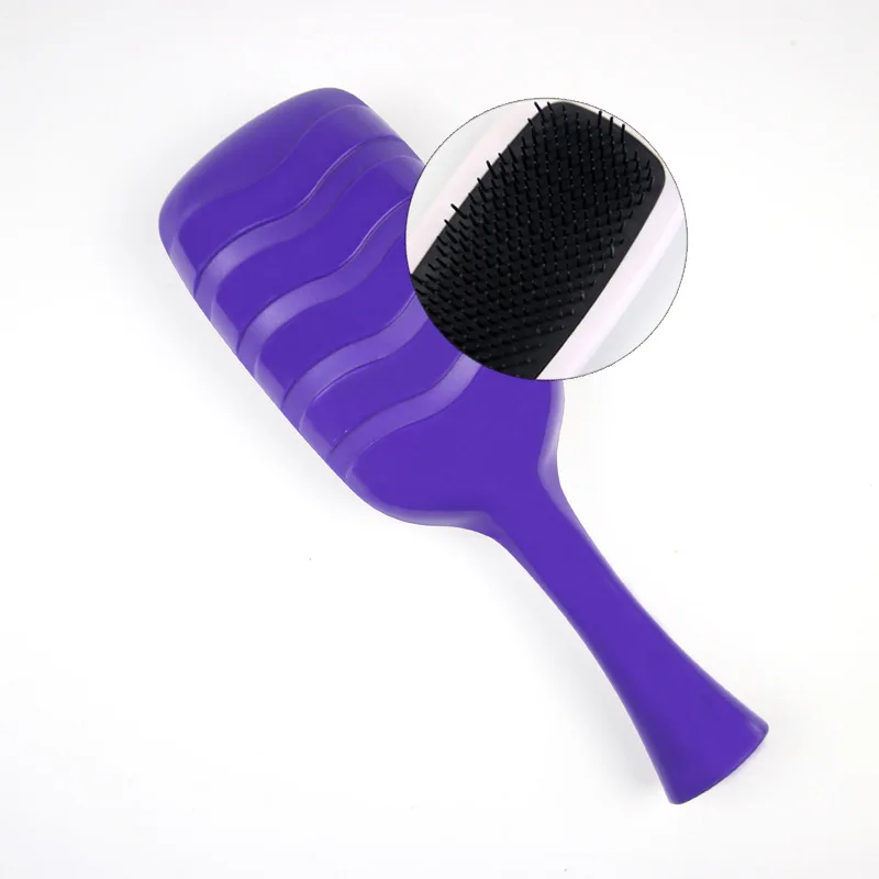 Factory direct supply plastic hairdressing comb square water corrugated anti-knot large plate comb