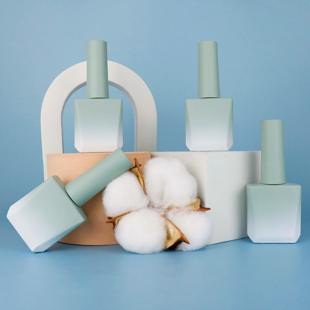 OEM custom unique nail gel polish glass bottle with brush empty nail polish bottles