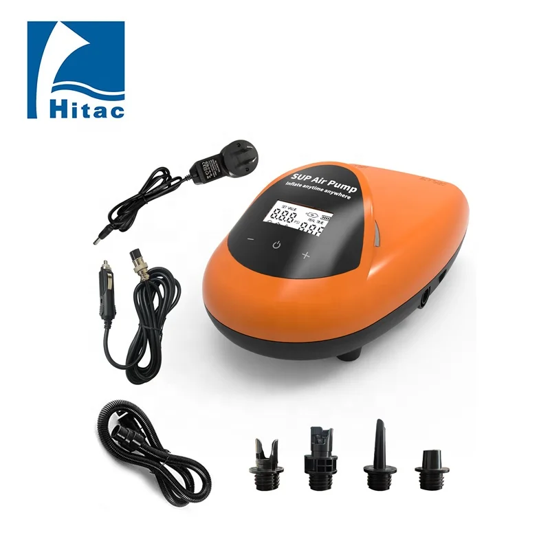 OEM SUP paddle boards accessories electric rechargeable air pump 12V car power portable air pump for inflatable kayaks and boats