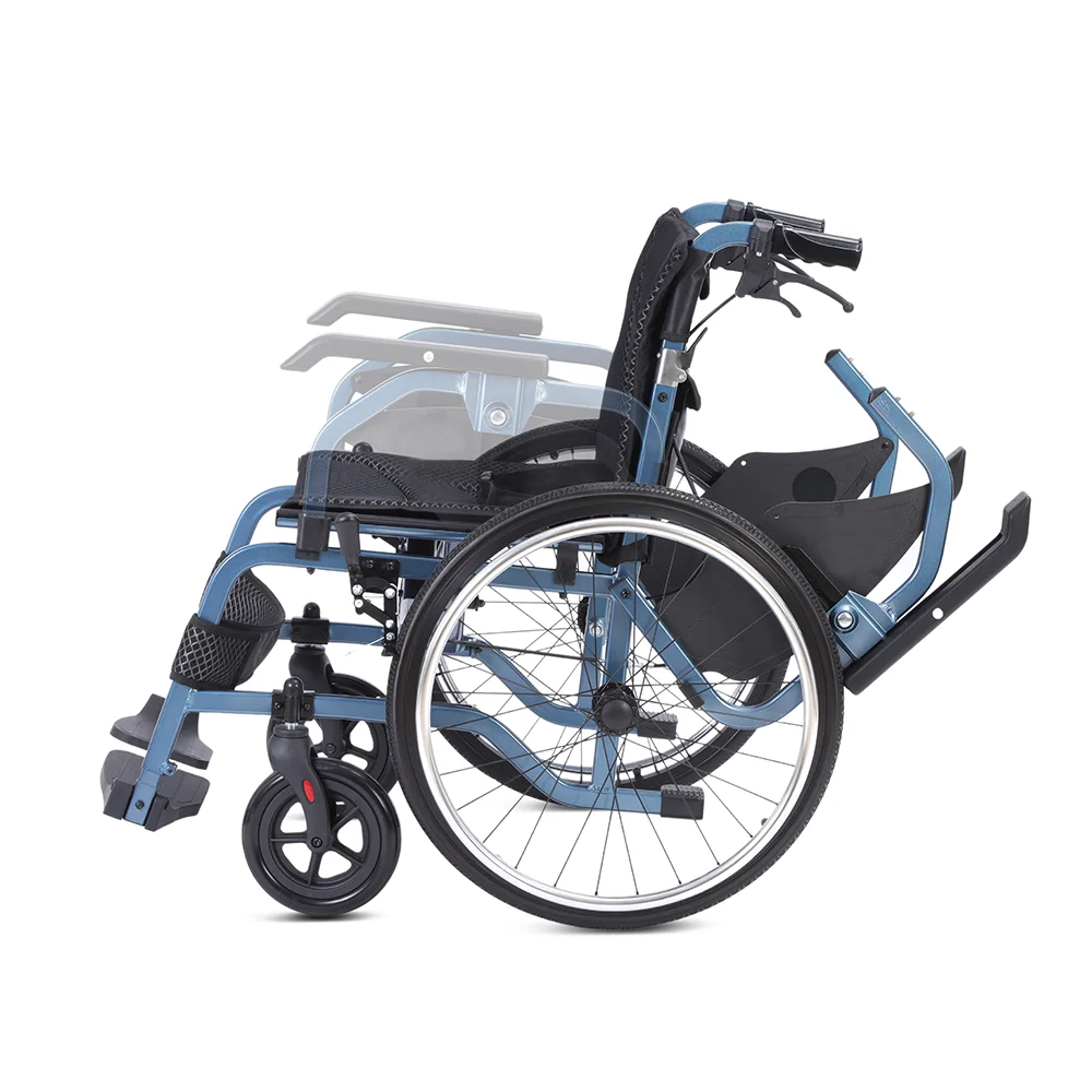 Manufacturers Elderly Hospital supplier Wheel Chair Carton Aluminum Alloy foldable manual wheelchair aluminum manual wheelchair