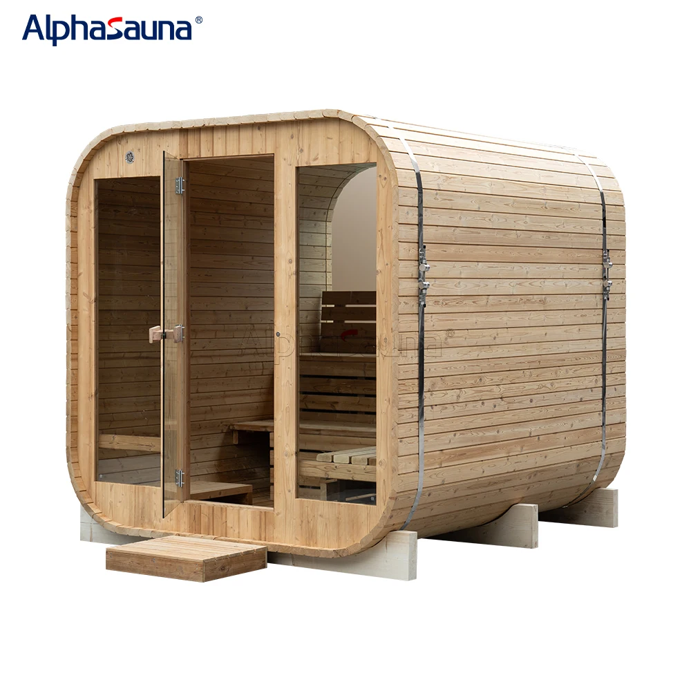 Tradition Ceder Wood Outdoor Sauna Cabin Shed Garden Sauna Customized Big Size Two People Steam Sauna Room