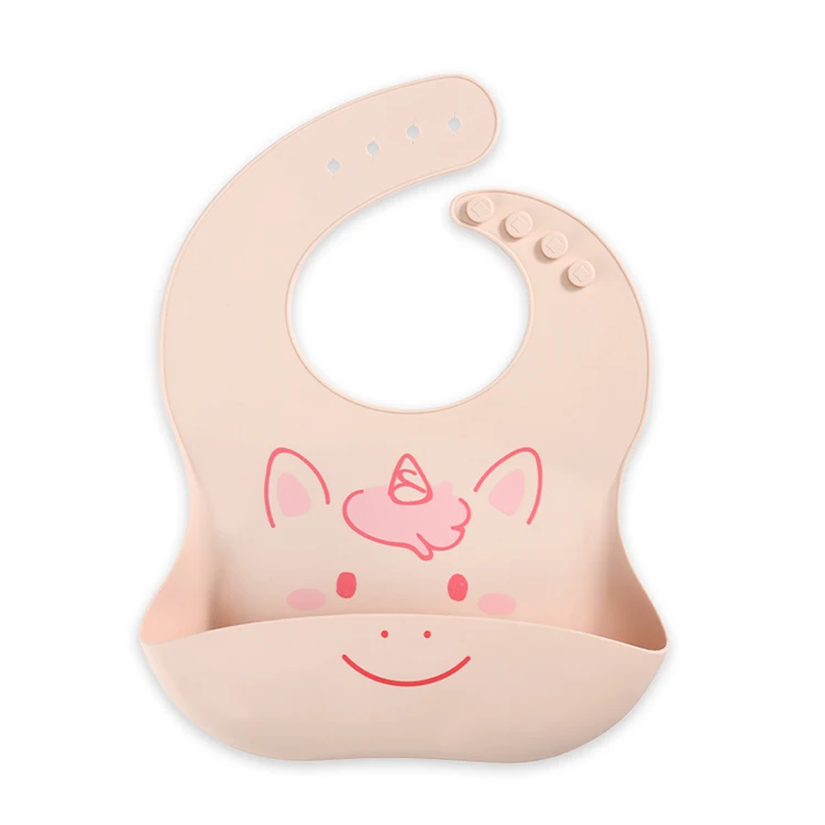
China Manufacturer High Quality Factory Price Multi-color Customized Waterproof Silicone Baby Bib 
