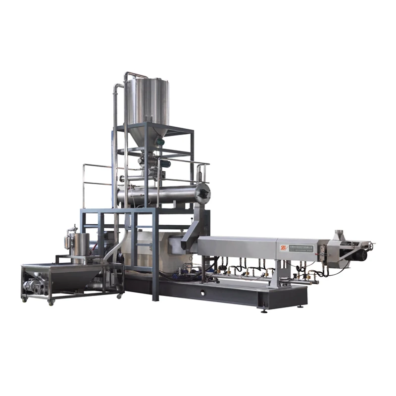 TVP TSP vegetable protein snacks food processing extruder machine line