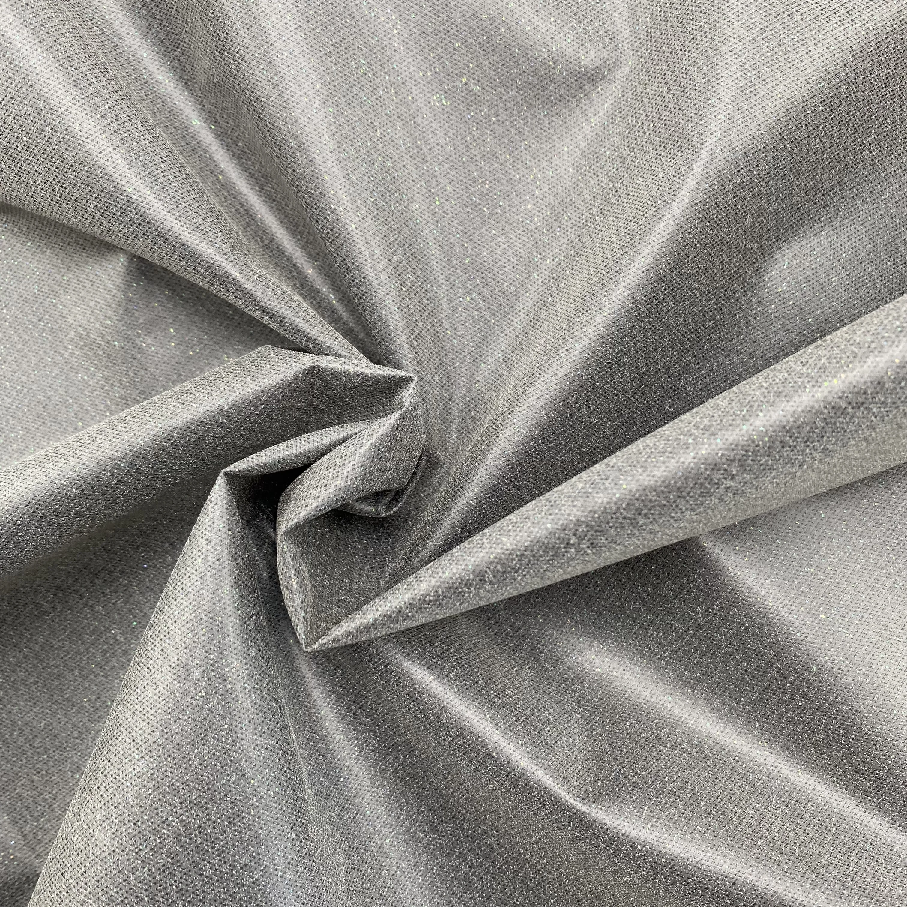 Customized Shimmer Glitter Starry Waterproof Tear Resistant Coated Polyester Pongee