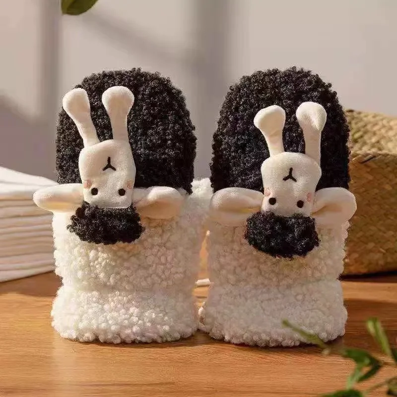 Женские кашемировые вязаные варежки высококачественные зимние женские шерстяные утепленные плюшевые модные теплые перчатки с закрытыми пальцами