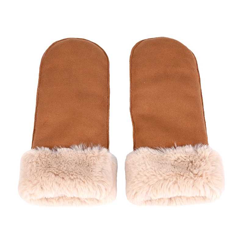 Женские зимние замшевые перчатки