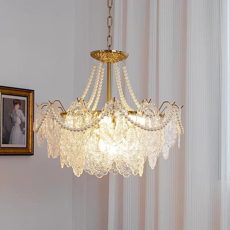 Palace Style Vintage Elegant Art LED Hanging Lamps Luxury Modern Wedding Restaurant High Ceiling K9 Crystal Chandelier
