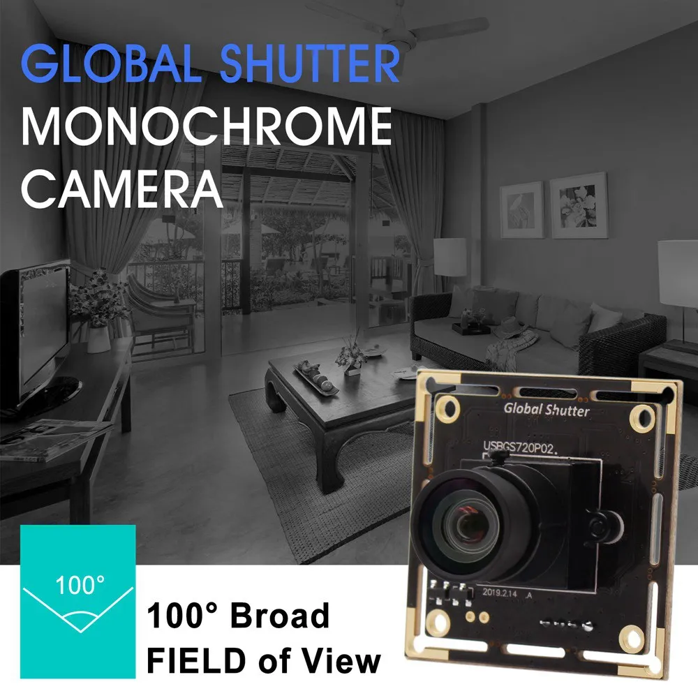 ELP Global Shutter USB Camera High Frame Rate 720P 60fps Webcam Snap without shadow Camera Module for barcode scanner