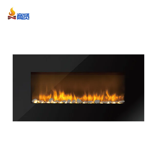 37 inch  Electric Fireplace Flat Glass Frame Wall Mounted  Electric Heater