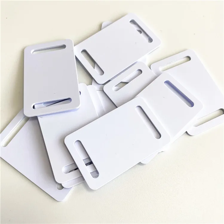 Long reading range passive contactless blank white 40x20mm 125khz rfid mini card em4200 for embedding