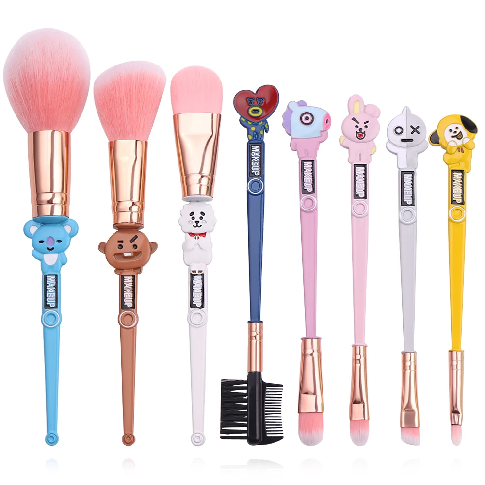 
Dropshipping Hot Sale Brush Case Makeup Forever 8pcs BTS Make Up Brushes High Quality Professional With Bag 
