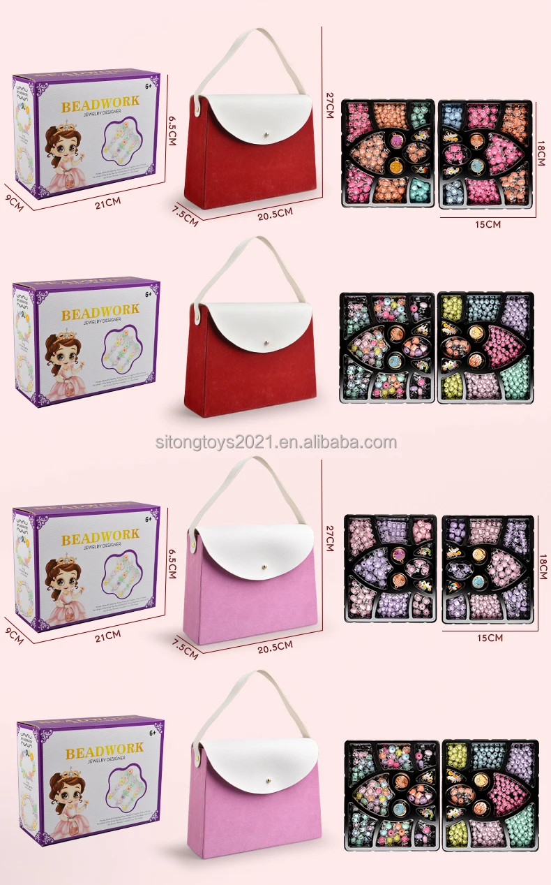 Wholesale Educational Toys girl Gift color Bracelet Toy Product diy beads Necklaces Bracelet Toys