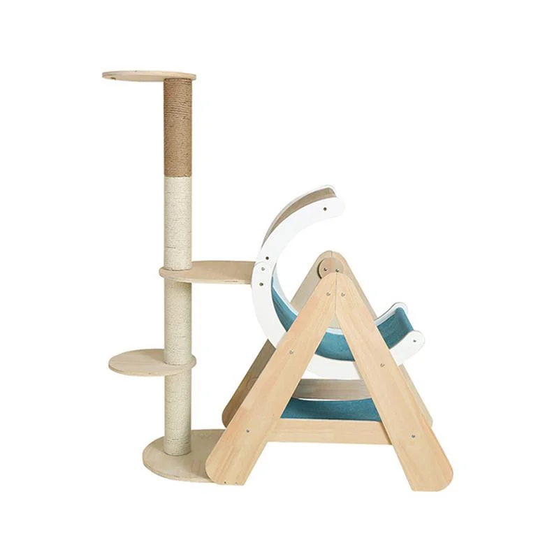 Фабричная оптовая продажа, мебель для скалолазания, кошачья Когтеточка, деревянная кошачья скалолазанная рама, башня, поставка