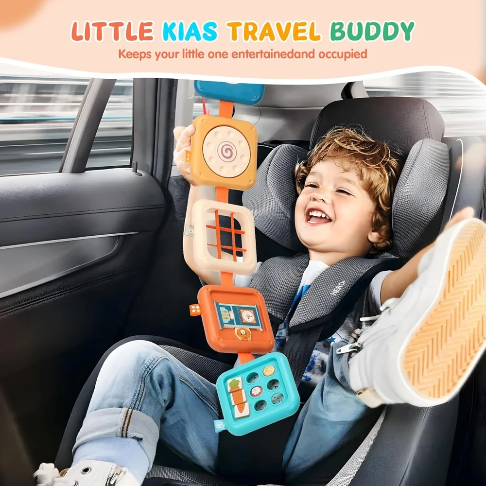 Babies Montessori Sensory Activity Busy Board Toy Infant Developmental Learning Multi-functional Foldable Cube Travel