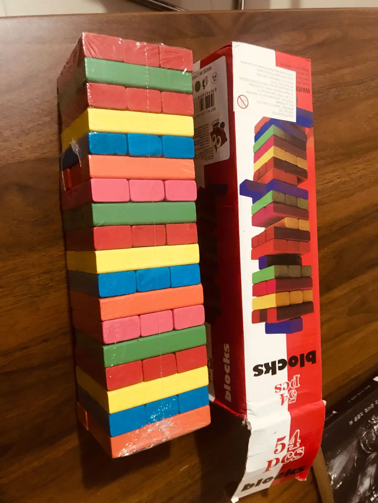 Size Block Game Stacking Blocks Blank Tower Board Games Children Building Blocks Set Educational Toys Custom Wood 50 Unisex YINA