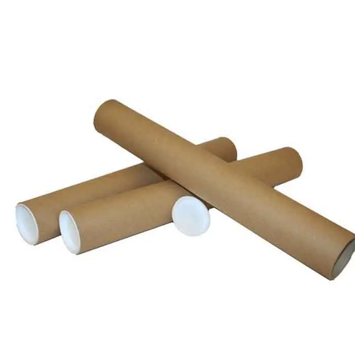 Recyclable 2 inch diameter round poster packaging single mailing shipping tubes paper cardboard mail tubes with caps