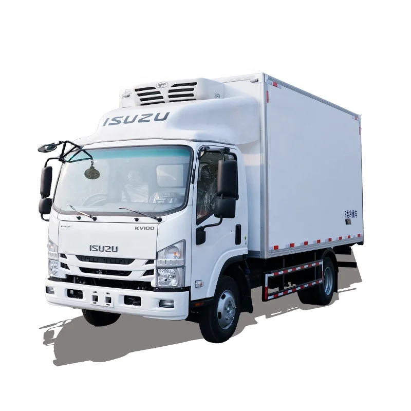1SUZU ELF KV100 8 Ton Refrigerated Ttrucks 4x2 Refrigerator Truck for Meat and Fish Transport
