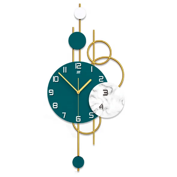 Modern 1pc metal decorative mulit-round silent personalized home decor wall clock