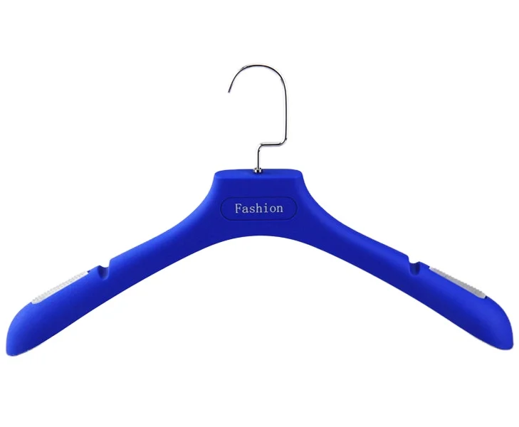 Navy Blue  plastic non slip rubber coated wedding dress hanger