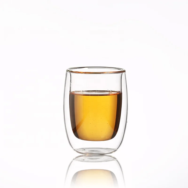 Двухстенное стекло, ультрамаленькое, чашка эспрессо прозрачная стеклянная чашка ручной работы