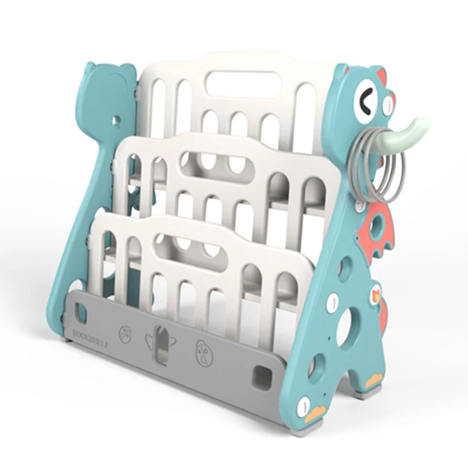 
inhebaby toy Plastic kids room furniture indoor children book shelf 