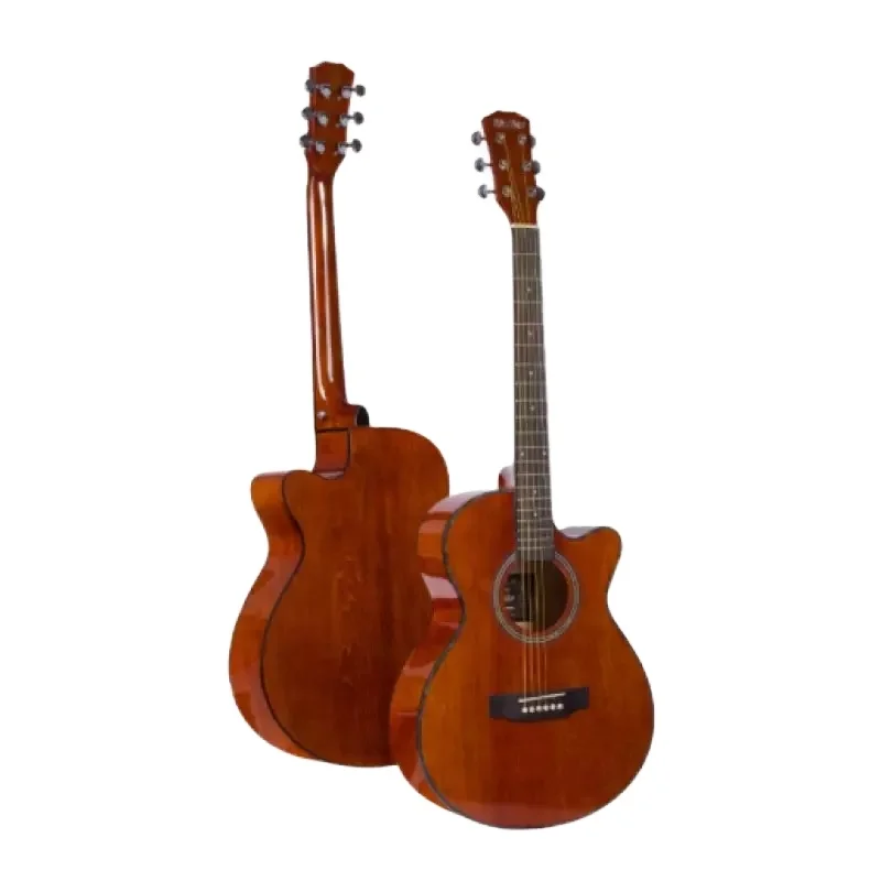 2022 New Custom 40 inch Basswood Acoustic Guitar 6 Strings Instrument Semi Hollow Guitar Acoustic for Student Beginner