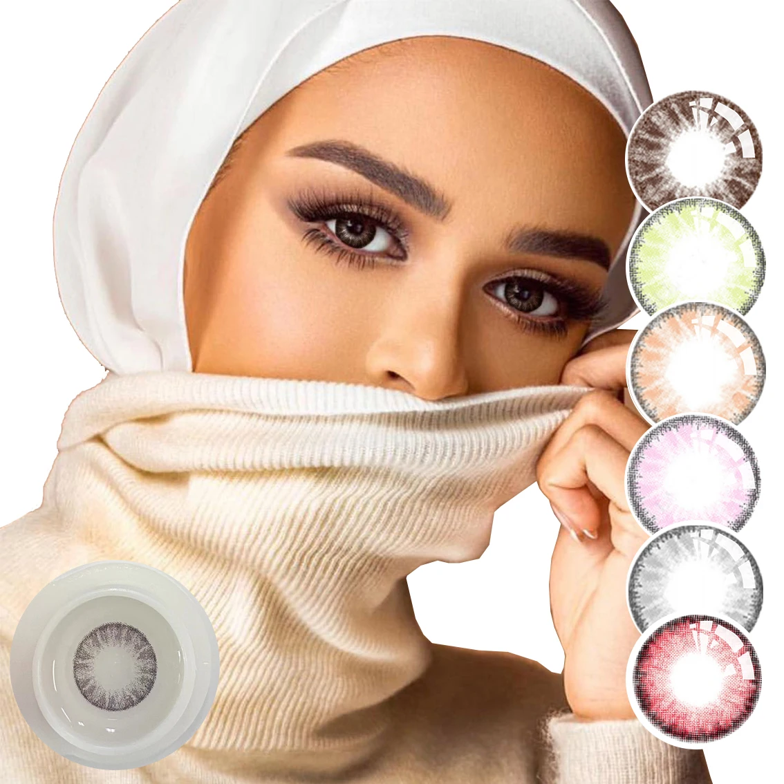 14.2mm blister packaging toric powered mirrored contacts lens prescription elite hazal color contact lenses