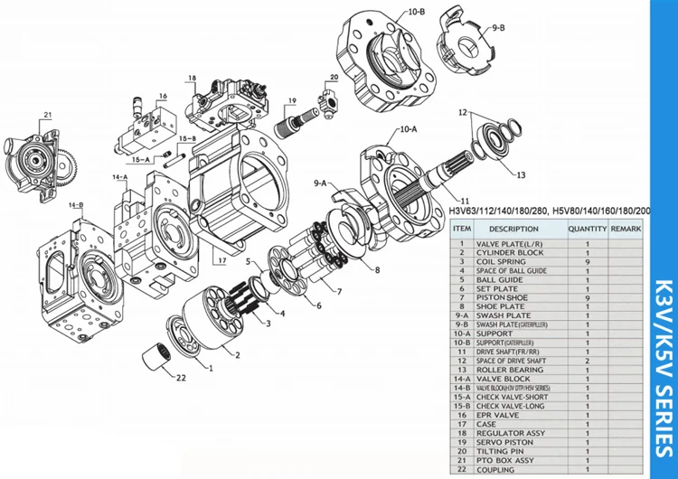 XF K5V200 repair parts XJBN-00564 VOE14510070  XJBN-00564  XJBN-00541 XJBN-00680 XJBN-00680 20/950881