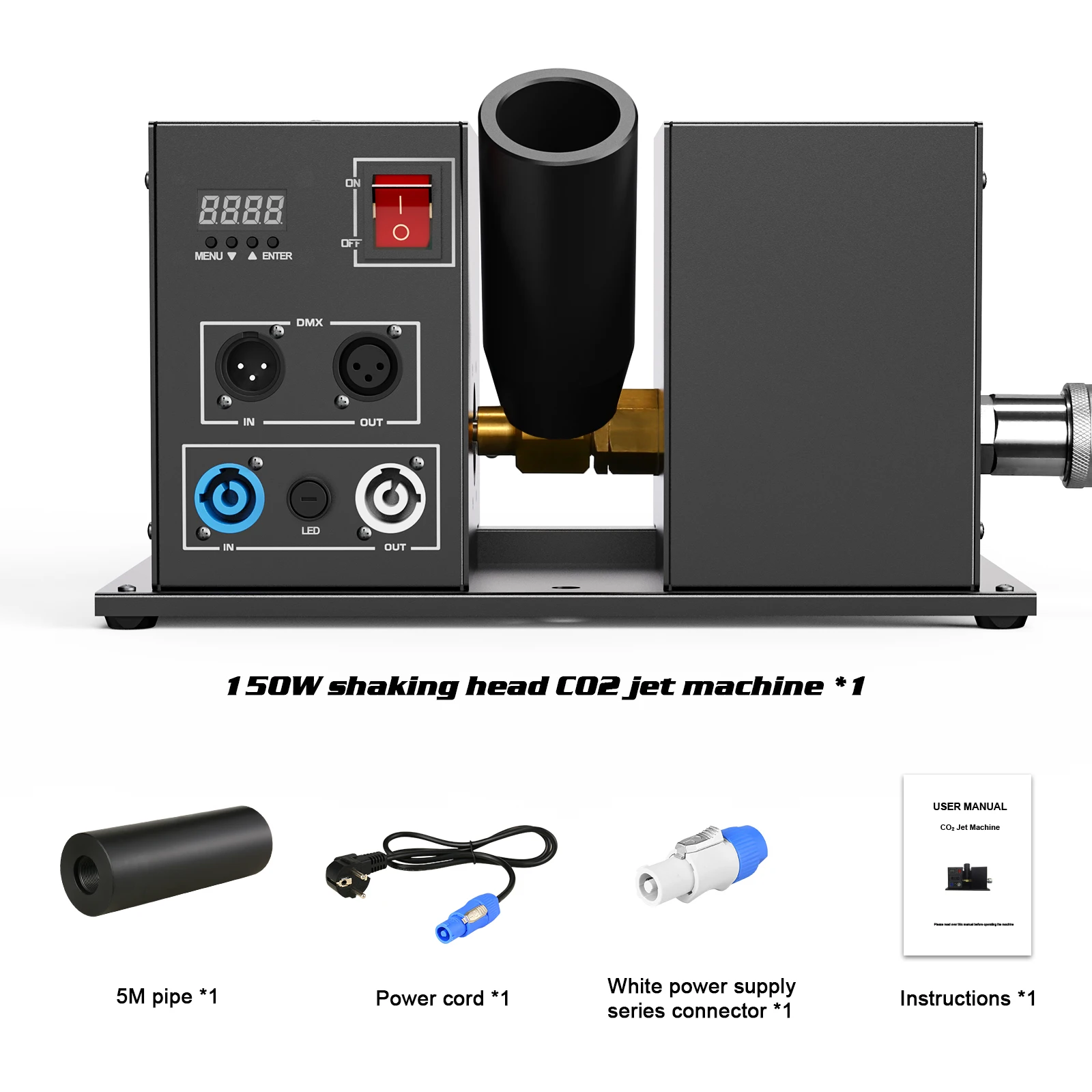 Регулируемая угловая струйная машина СО2 150 Вт дымовая Dmx512 шоу Клубная сцена вечеринка ночной клуб сценическая