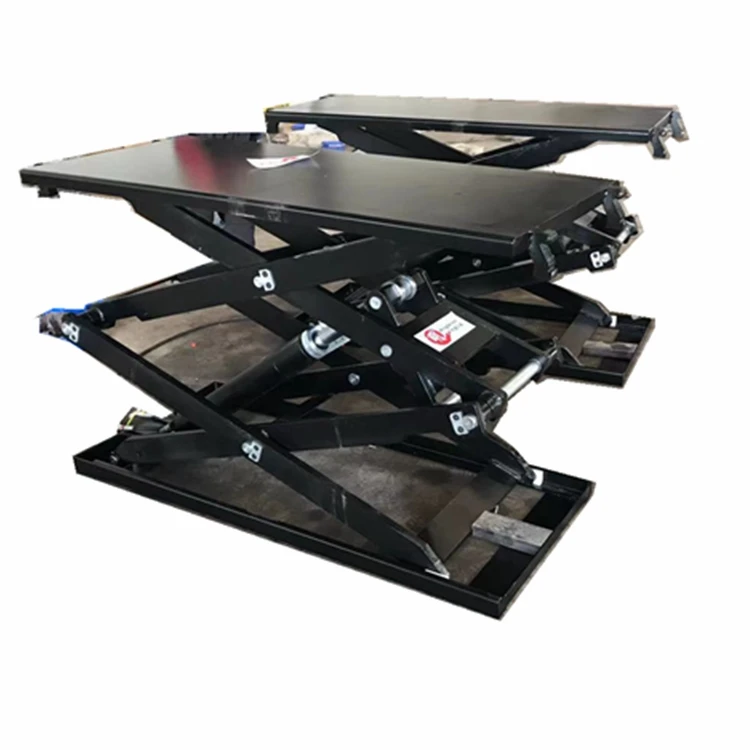 CE&ISO Approved   hydraulic car lifter  double deck scissor car lift 3T  manufacture low price