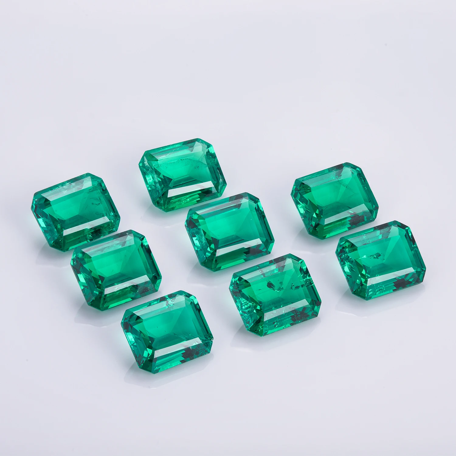 Messi Gems Wholesale Factory Price Colombia Lab Grown Emerald  Lab Created Emerald Emerald Cut