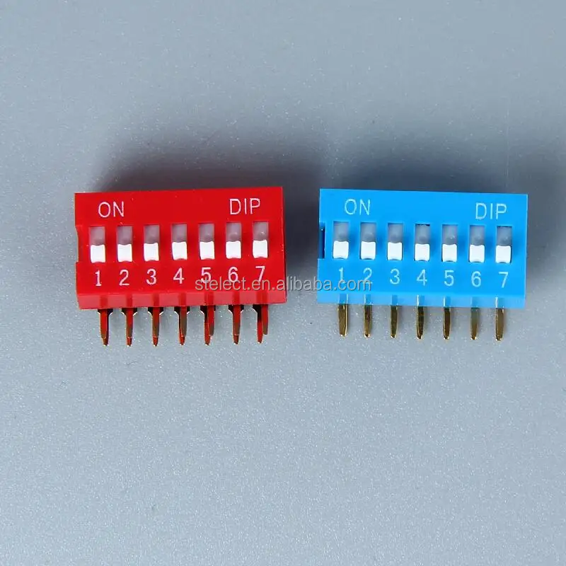  DA-E08 8 Pin SPST пуш-ап электронный переключатель красный