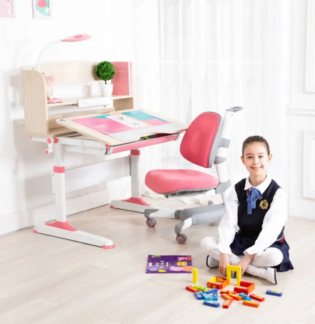 
Kid Srite preschool primary school furniture lovely wooden children school drawing adjustable desk kids study table and chair 
