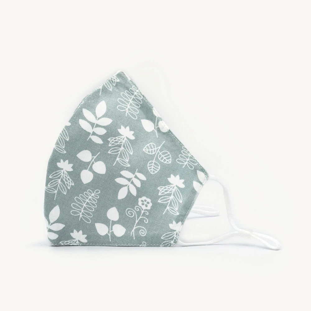 Autumn Winter Wholesale Low MOQ Soft Cotton Fabric Fashion Washable Custom Leaf Print Facemask Party Face Mask For Ladies