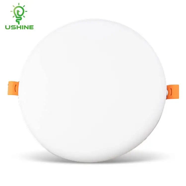 Ushine Good Quality Commercial Lighting Frameless Square Round Aluminum Ceiling Recessed LED Panel Light