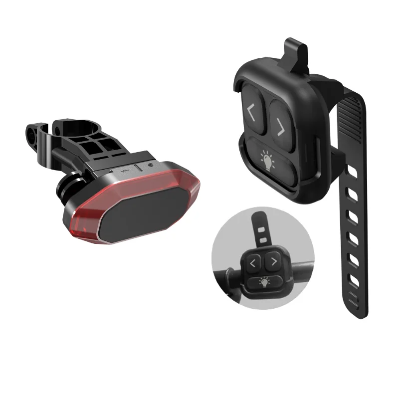 LED Bike Tail Rear Light USB Rechargeable Bicycle Signal Lamp Night Warn Cycling Portable Lights